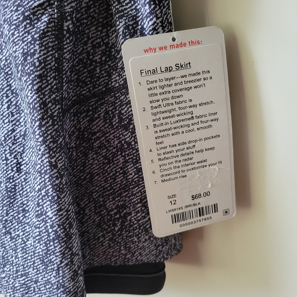 NWT Lululemon Final Lap Skirt Tennis Skort - Picture 11 of 11